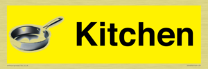 Kitchen Dementia Friendly signs yellow